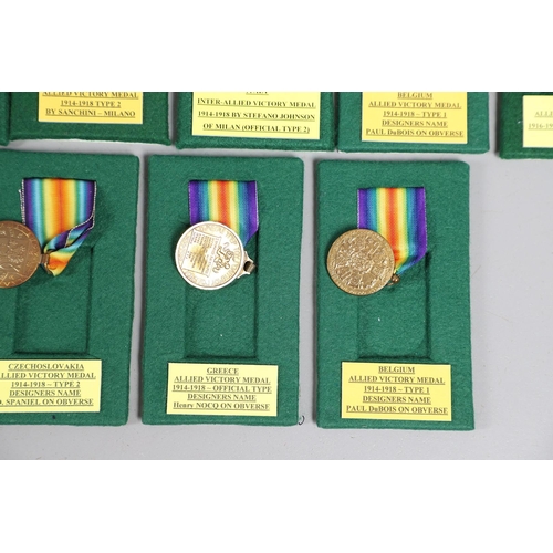 900 - AN EXTENSIVE COLLECTION OF FIRST WORLD WAR INTER-ALLIED VICTORY MEDALS. A collection of first World ... 