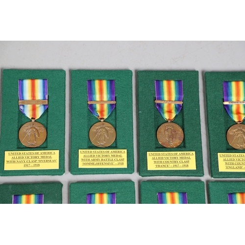 900 - AN EXTENSIVE COLLECTION OF FIRST WORLD WAR INTER-ALLIED VICTORY MEDALS. A collection of first World ... 