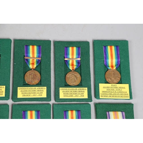 900 - AN EXTENSIVE COLLECTION OF FIRST WORLD WAR INTER-ALLIED VICTORY MEDALS. A collection of first World ... 