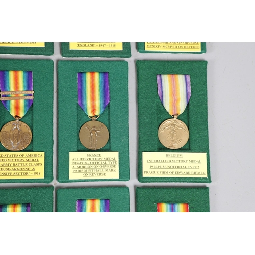 900 - AN EXTENSIVE COLLECTION OF FIRST WORLD WAR INTER-ALLIED VICTORY MEDALS. A collection of first World ... 