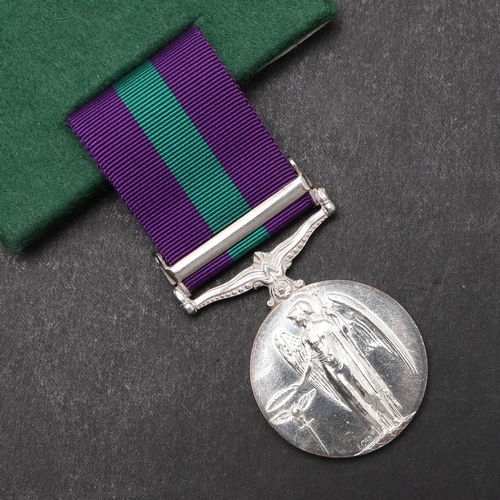 916 - A GENERAL SERVICE MEDAL 1918-1962 WITH IRAQ CLASP TO THE NORTHUMBERLAND FUSILIERS. A George V Genera... 