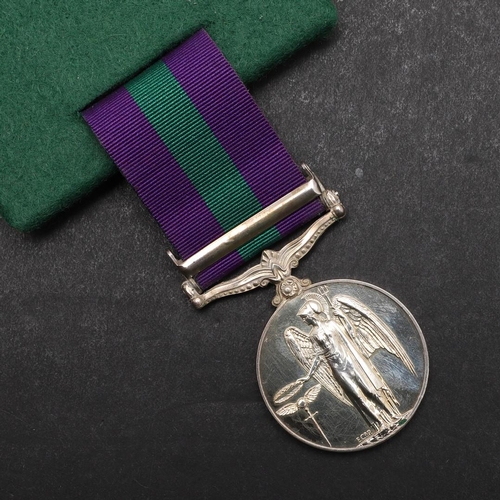 921 - A GENERAL SERVICE MEDAL 1918-1962 WITH MALAYA CLASP TO THE MANCHESTER REGIMENT. A George VI General ... 