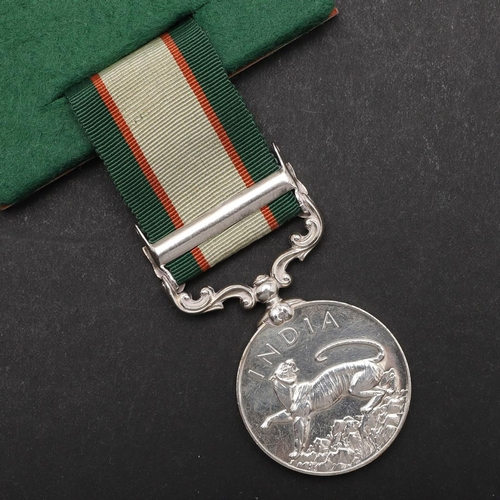 928 - AN INDIAN GENERAL SERVICE MEDAL 1936-39 WITH NORTH WEST FRONTIER 1936-37 CLASP TO THE ROYAL ARTILLER... 