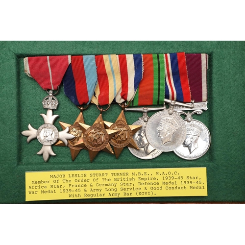 930 - A SECOND WORLD WAR MBE GROUP OF SEVEN TO THE ORDNANCE CORPS. A group of seven comprising a King Geor... 