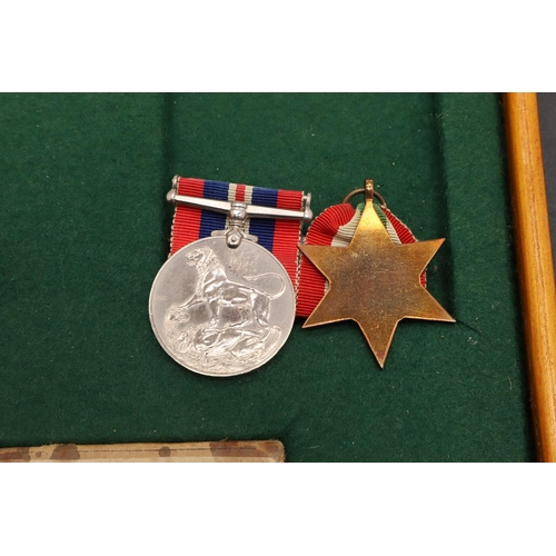 943 - TWO SECOND WORLD WAR MEDALS TO MISS BURBECK, ROME. A pair comprising Italy Star and War Medal, unnam... 