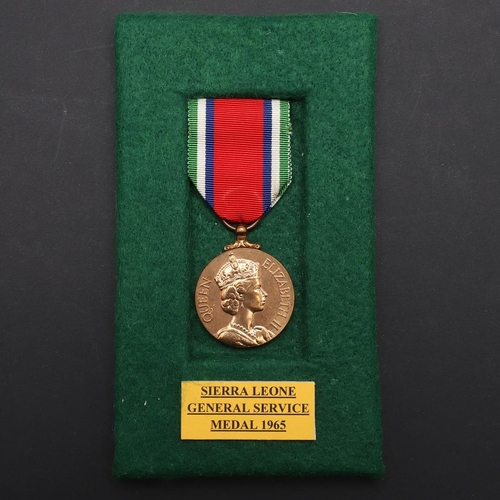 959 - AN ELIZABETH II SIERRA LEONE GENERAL SERVICE MEDAL. A Sierra Leone General service medal, unnamed as... 