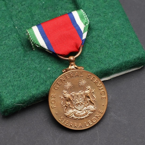 959 - AN ELIZABETH II SIERRA LEONE GENERAL SERVICE MEDAL. A Sierra Leone General service medal, unnamed as... 