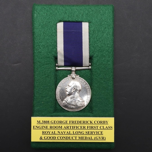 965 - A GEORGE V ROYAL NAVAL LONG SERVICE AND GOOD CONDUCT MEDAL. A George V Royal Naval Long Service and ... 