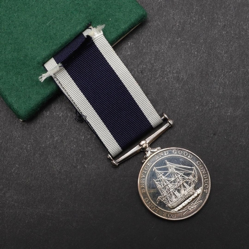 969 - AN ELIZABETH II ROYAL NAVY LONG SERVICE AND GOOD CONDUCT AWARD. An Elizabeth II Long Service and Goo... 