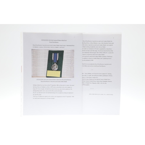 976 - A GEORGE V ROYAL FLEET RESERVE LONG SERVICE AND GOOD CONDUCT MEDAL. A George V Royal Fleet Reserve L... 