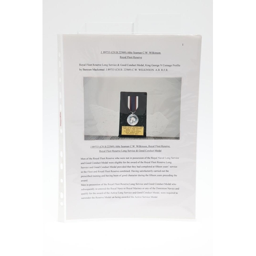 977 - A GEORGE V ROYAL FLEET RESERVE LONG SERVICE AND GOOD CONDUCT MEDAL. A George V Royal Fleet Reserve L... 