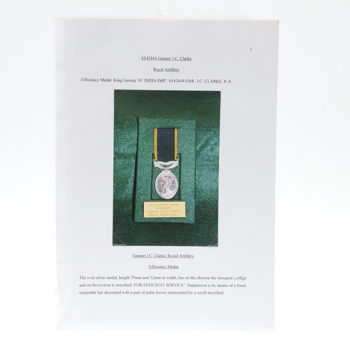 992 - A GEORGE VI TERRITORIAL EFFICIENCY MEDAL TO THE ROYAL ARTILLERY. A George VI Territorial Efficiency ... 