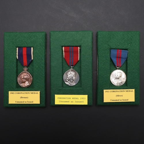 998 - CORONATION MEDALS FOR 1902, 1911 AND 1953. A Coronation Medal, Bronze issue for the Coronation of Ed... 