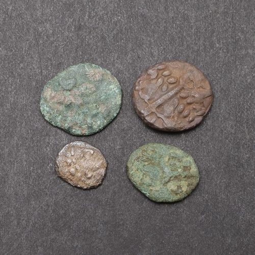 1433 - BRITISH IRON AGE, DUROTRIGES, BASE METAL STATER AND THREE OTHERS. Durotriges, Uninscribed series, ba... 