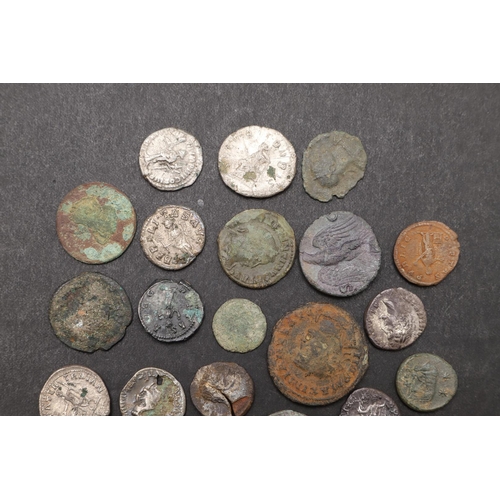 1450 - A COLLECTION OF ROMAN COINS TO INCLUDE COINS FOR VESPASIAN, PLAUTILLA, SEVERUS AND OTHERS. A denariu... 