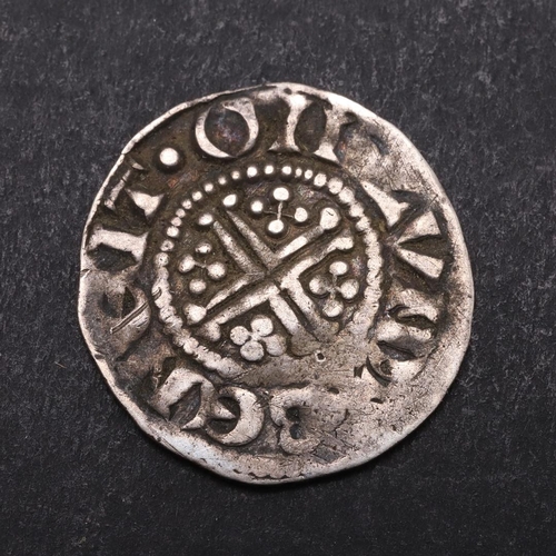 1466 - A KING JOHN SHORT CROSS PENNY, 1199-1216. Facing bust with scepter, in the name of Henricus, revere ... 