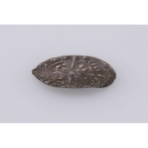 1471 - AN EDWARD III HAMMERED SILVER FARTHING. LONDON 1356-61. Facing portrait, mintmark cross for 1356-61,... 