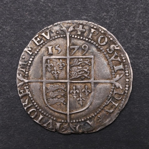 1481 - AN ELIZABETH I SIXPENCE, 1579. A hammered silver sixpence, fifth issue with rose and date, mint mark... 