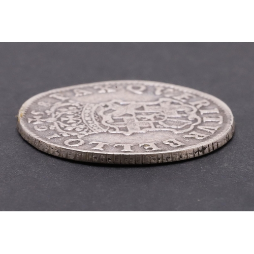 1490 - A COMMONWEALTH HAMMERED SILVER HALFGROAT. A Commonwealth period halfgroat, obverse with shield withi... 