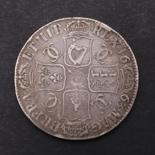 1494 - A CHARLES II CROWN, 1663. A Charles II Crown, first draped bust, r. reverse with cruciform shields w... 