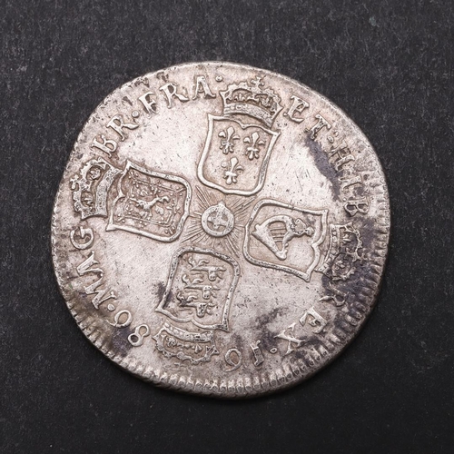 1498 - A JAMES II SHILLING, 1686. James II Shilling, laureate and draped bust l. Reverse with crowned cruci... 