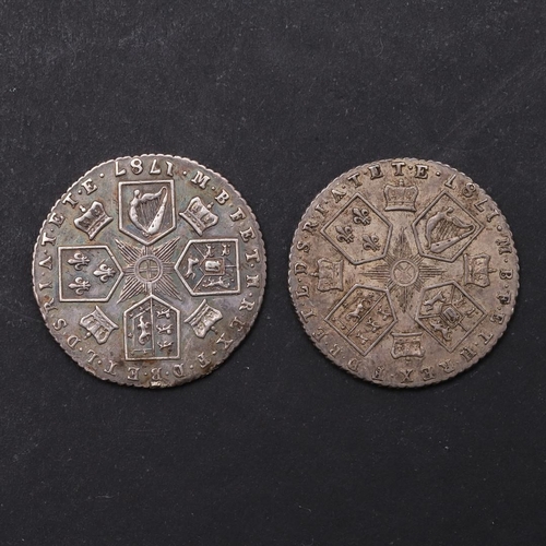 1525 - TWO GEORGE III SIXPENCE, 1787. A George III sixpence, young laureate and draped bust, reverse with c... 