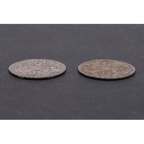 1525 - TWO GEORGE III SIXPENCE, 1787. A George III sixpence, young laureate and draped bust, reverse with c... 