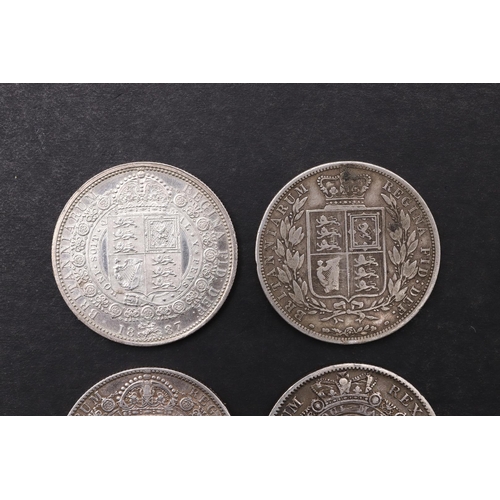 1532 - FOUR HALFCROWNS, 1816 AND LATER. George III, 'Bulls Head' bust r. above date 1816. reverse, crest wi... 