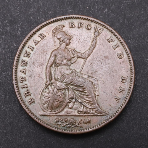 1538 - QUEEN VICTORIA PENNY, 1841, NO COLON. A Queen Victoria penny, young head l. dated 1841, reverse with... 