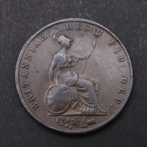 1540 - A QUEEN VICTORIA HALFPENNY, 1845. A Queen Victoria Halfpenny, young head l. dated 1845, reverse with... 