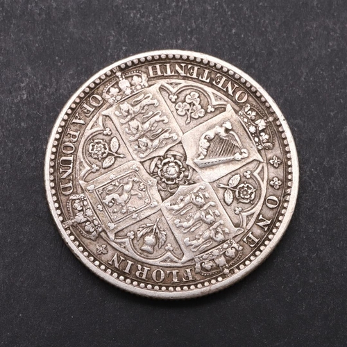 1542 - A QUEEN VICTORIA 'GODLESS' FLORIN, 1849. A Queen Victoria Florin, Godless type, gothic bust l. Rever... 