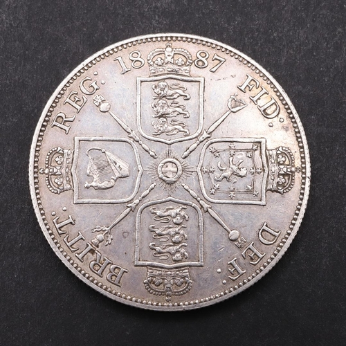 1546 - A QUEEN VICTORIA DOUBLE FLORIN, 1887. A Queen Victoria Double Florin, Jubilee bust l. reverse crowed... 