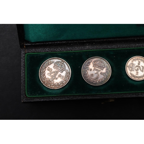 1551 - A CASED SET OF QUEEN VICTORIA MAUNDY MONEY, 1896. Queen Victoria Maundy money old veiled bust l. 4d,... 