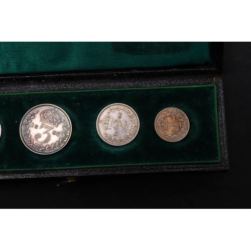 1551 - A CASED SET OF QUEEN VICTORIA MAUNDY MONEY, 1896. Queen Victoria Maundy money old veiled bust l. 4d,... 