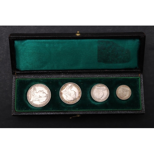 1551 - A CASED SET OF QUEEN VICTORIA MAUNDY MONEY, 1896. Queen Victoria Maundy money old veiled bust l. 4d,... 