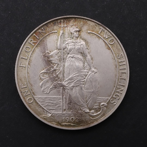 1553 - AN EDWARD VII FLORIN, 1902. An Edward VII Florin, bare head r.  Reverse standing figure of Britannia... 