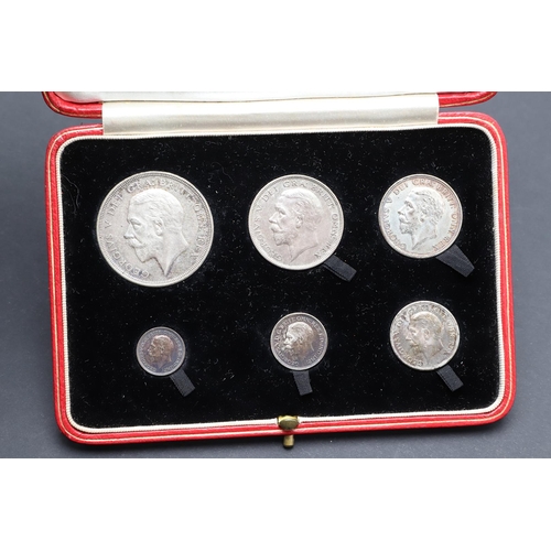 1557 - A GEORGE V SIX COIN PROOF SET, 1927. A George V six coin proof set comprising Wreath Crown, modified... 