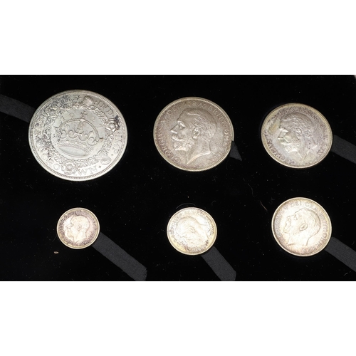 1558 - A GEORGE V SIX COIN PROOF SET, 1927. A George V six coin proof set comprising Wreath Crown, modified... 