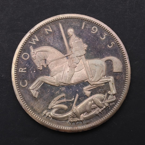 1559 - A GEORGE V PROOF CROWN, 1935. A proof Crown, bare head l. Reverse St George and the Dragon, dated 19... 