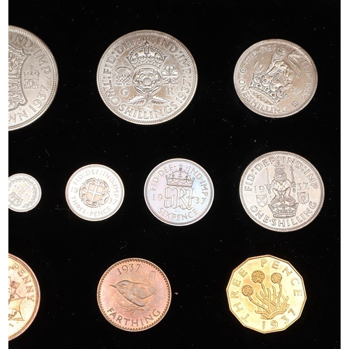 1560 - A GEORGE VI 1937 15 COIN SPECIMEN SET IN CASE OF ISSUE. A 1937 15 coin specimen set comprising Crown... 