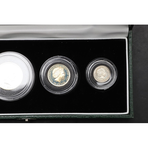 1568 - A ROYAL MINT BRITANNIA FOUR COIN SILVER PROOF SET, 2001. A four coin silver proof set comprising 20p... 