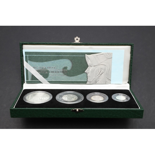 1569 - A ROYAL MINT BRITANNIA FOUR COIN SILVER PROOF SET, 2003. A four coin silver proof set comprising 20p... 