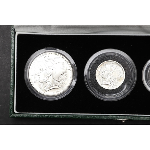 1569 - A ROYAL MINT BRITANNIA FOUR COIN SILVER PROOF SET, 2003. A four coin silver proof set comprising 20p... 