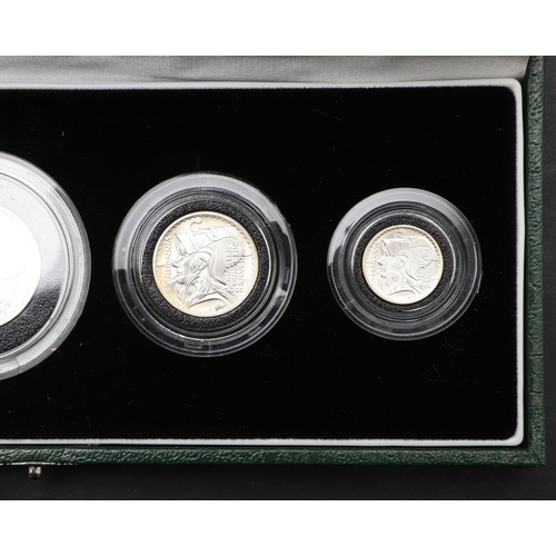 1569 - A ROYAL MINT BRITANNIA FOUR COIN SILVER PROOF SET, 2003. A four coin silver proof set comprising 20p... 