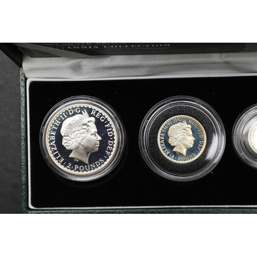 1569 - A ROYAL MINT BRITANNIA FOUR COIN SILVER PROOF SET, 2003. A four coin silver proof set comprising 20p... 