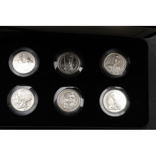 1570 - AN ELIZABETH II 6 COIN 2007 SILVER PROOF 'BRITANNIA 20TH ANNIVERSARY' COLLECTION. A collection of si... 