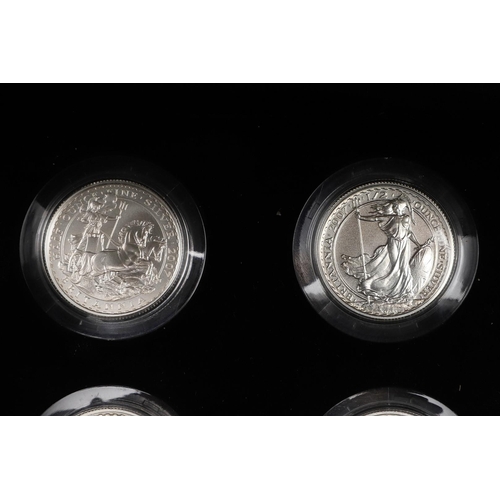 1570 - AN ELIZABETH II 6 COIN 2007 SILVER PROOF 'BRITANNIA 20TH ANNIVERSARY' COLLECTION. A collection of si... 