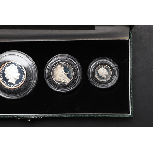 1571 - A ROYAL MINT BRITANNIA FOUR COIN SILVER PROOF SET, 2007. A four coin silver proof set comprising 20p... 