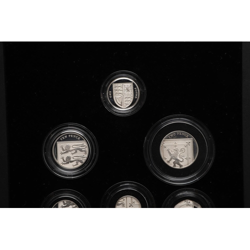 1573 - A ROYAL MINT ROYAL SHIELD OF ARMS SILVER PIEDFORT COLLECTION, 2008. A seven coin collection of 2008 ... 