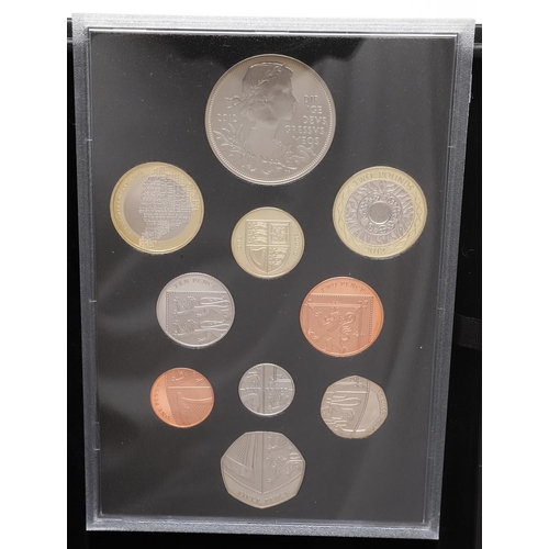 1575 - A ROYAL MINT 2012 PROOF COIN SET. A 2012 United Kingdom proof Coin Set, a ten coin set including £5.... 